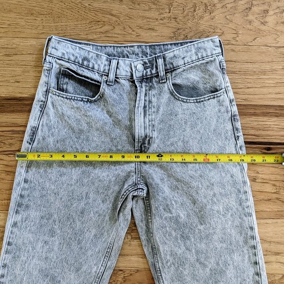 Gap High Rise Acid Wash Barrel Wide Leg Jeans Gray 26 2 100% Cotton - Picture 5 of 12